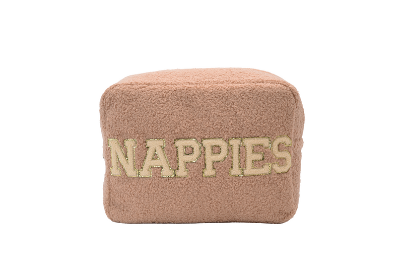 Beige Teddy Large Pouch - 
