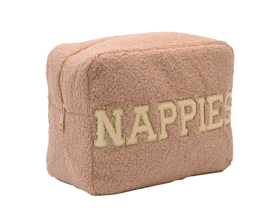 Beige Teddy Large Pouch - 