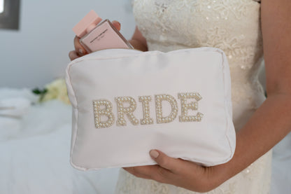 White Large “Bride” Pouch - The Happy Tribe