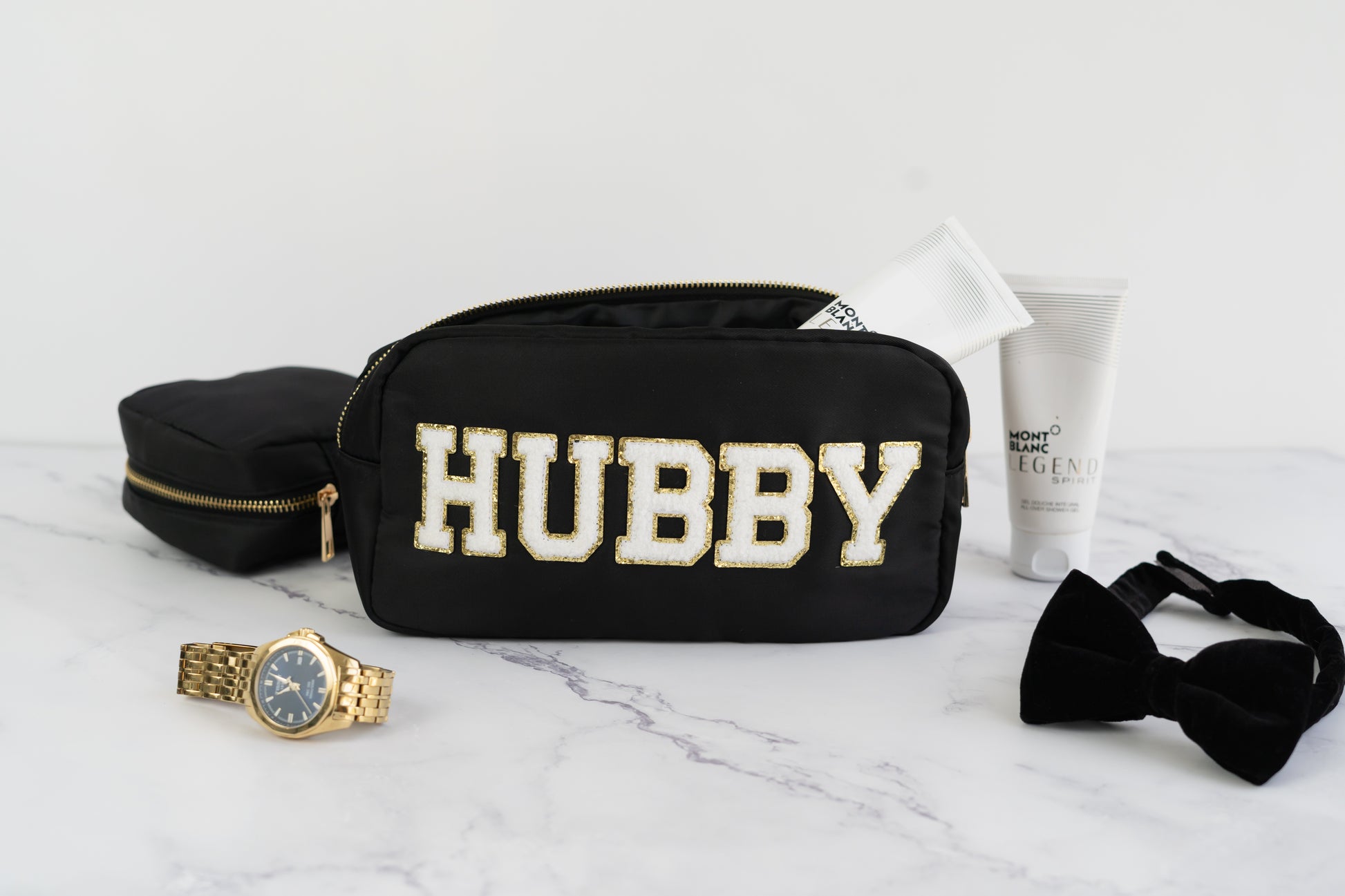 Black Medium Pouch - "Hubby” - The Happy Tribe