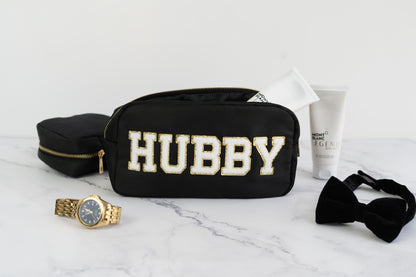 Black Medium Pouch - "Hubby” - The Happy Tribe