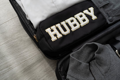 Black Medium Pouch - "Hubby” - The Happy Tribe