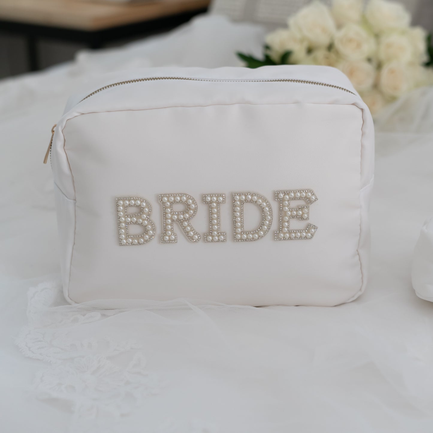White Large “Bride” Pouch - The Happy Tribe