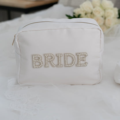 White Large “Bride” Pouch - The Happy Tribe