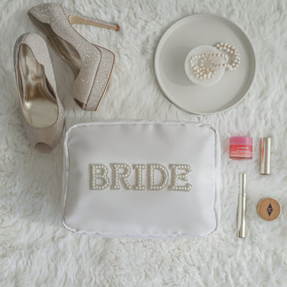 White Large “Bride” Pouch - The Happy Tribe