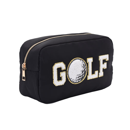 Black Medium Pouch "Golf"