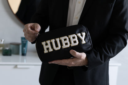 Black Medium Pouch - "Hubby” - The Happy Tribe