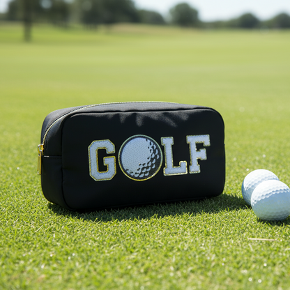 Black Medium Pouch "Golf"