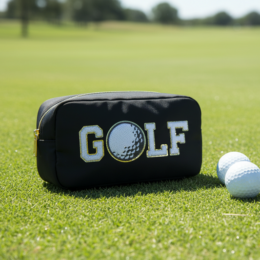 Black Medium Pouch "Golf"