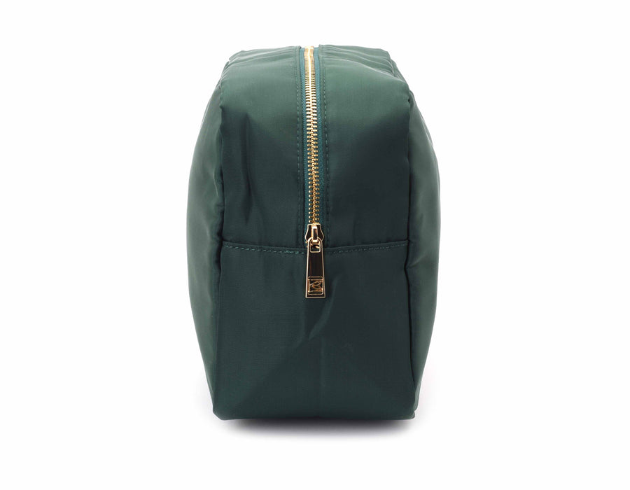 NEW- Personalised Pouch - Large Green Velvet