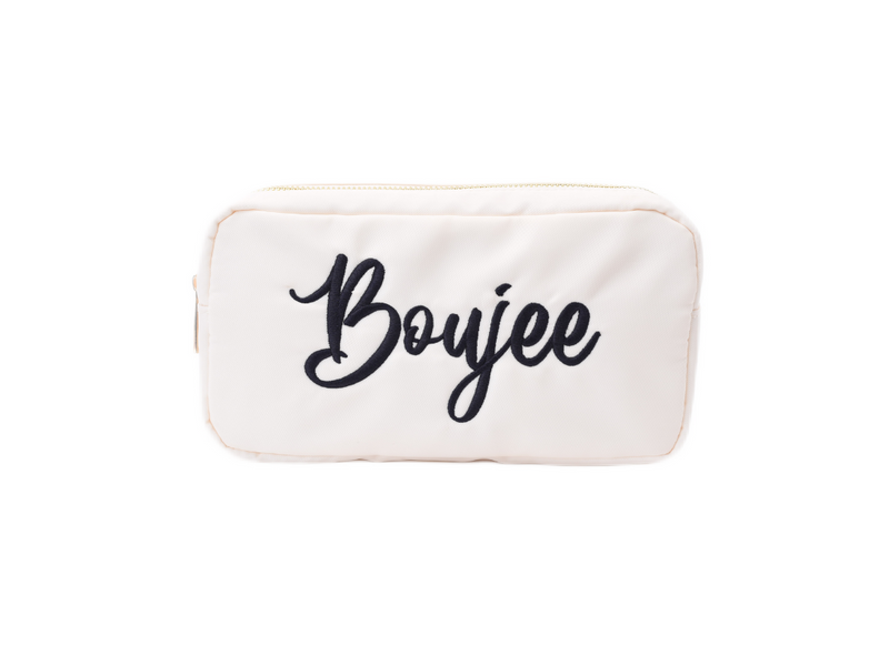 Cream Small Pouch - “Boujee