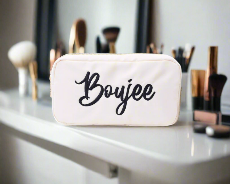 Cream Small Pouch - “Boujee