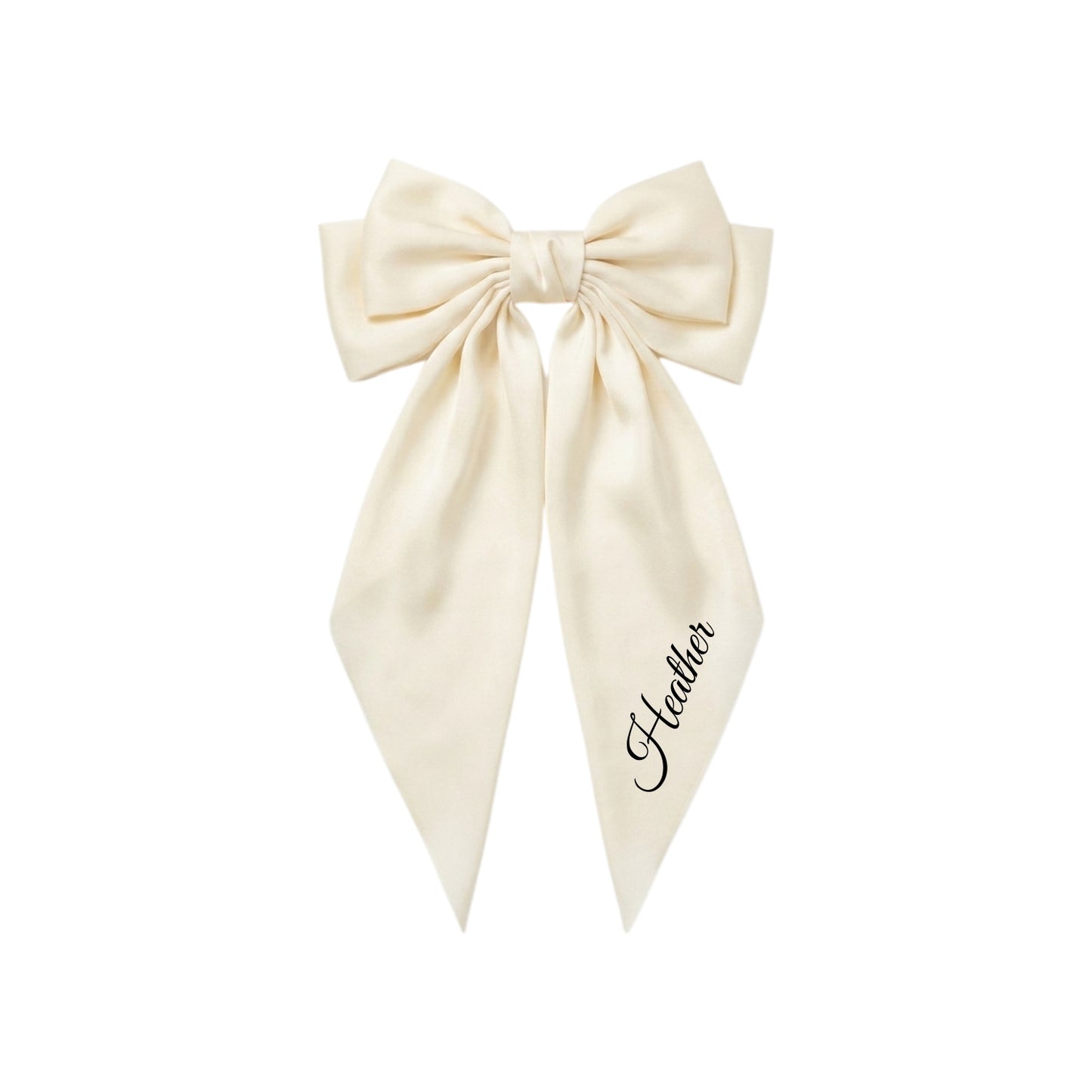 Personalised Bride Bow, Cream