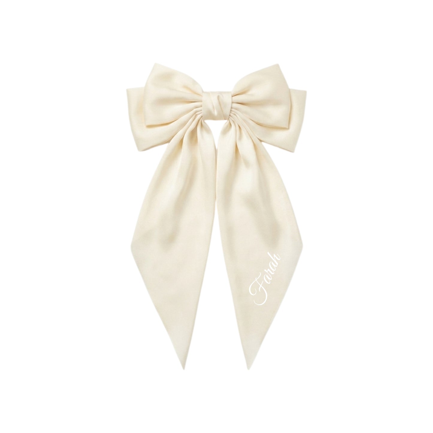Personalised Bride Bow, Cream
