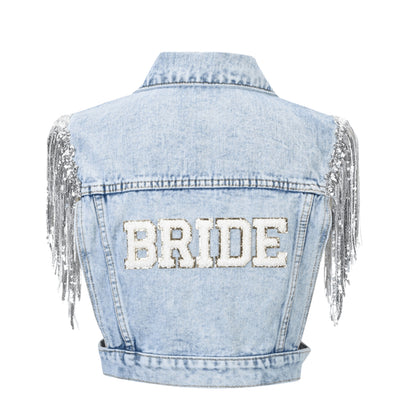 Bride Denim Tassel Waistcoat