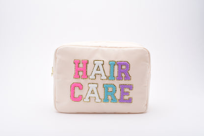 Cream Large Pouch "Hair Care" - The Happy Tribe