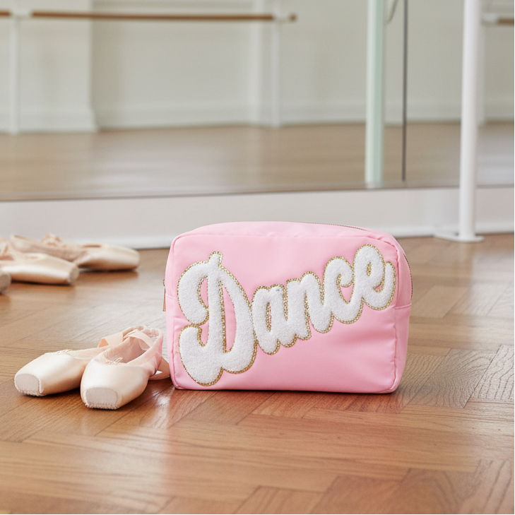 "Dance" Large Pouch, Baby Pink