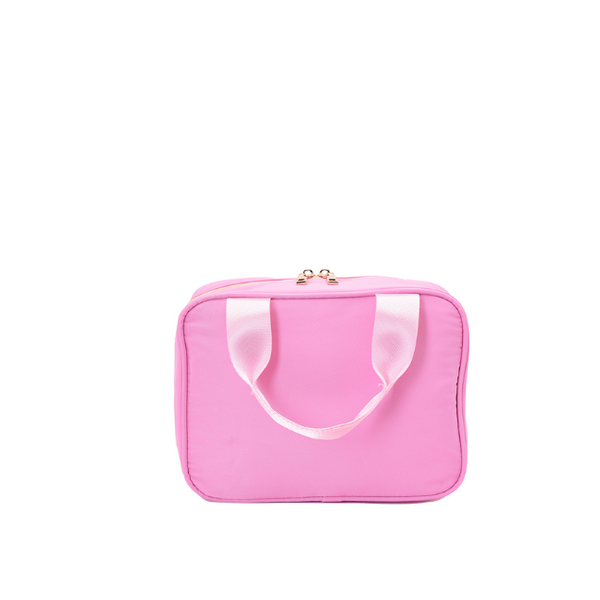 Candy Pink Handle Personalised Lunch Bag