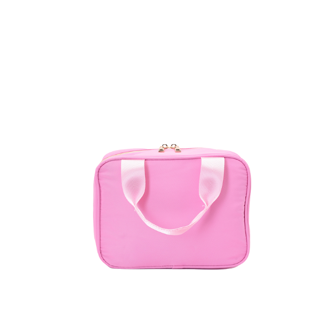 Candy Pink Handle Personalised Lunch Bag