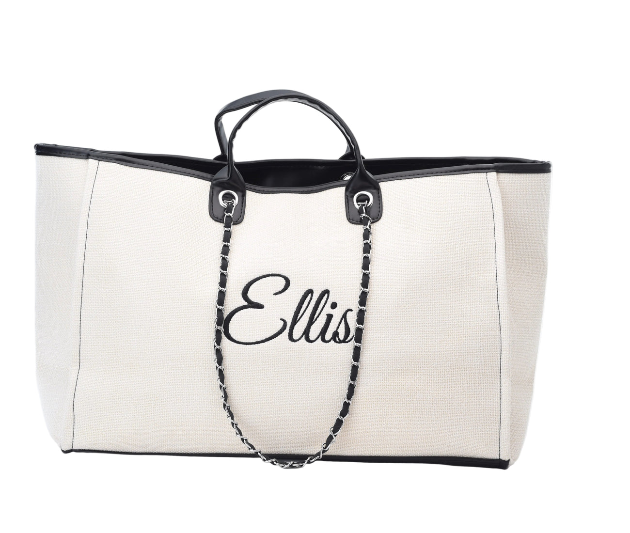 Personalised Extra Large Canvas Chain Tote Bag