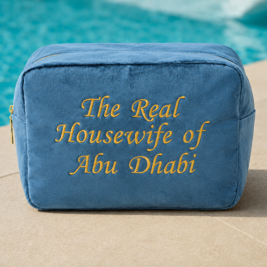 "The Real Housewife of Abu Dhabi" Velvet Pouch,