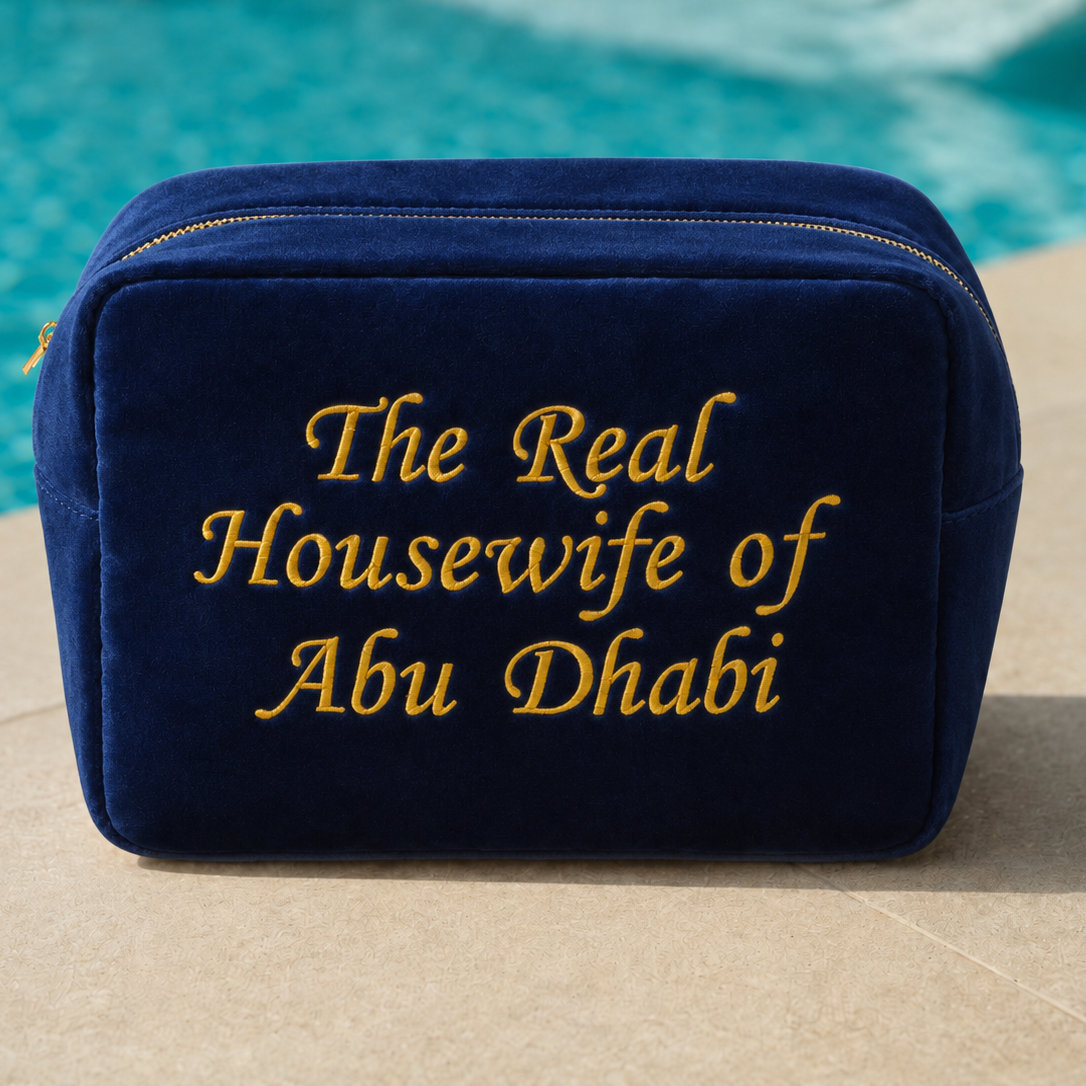 "The Real Housewife of Abu Dhabi" Velvet Pouch,
