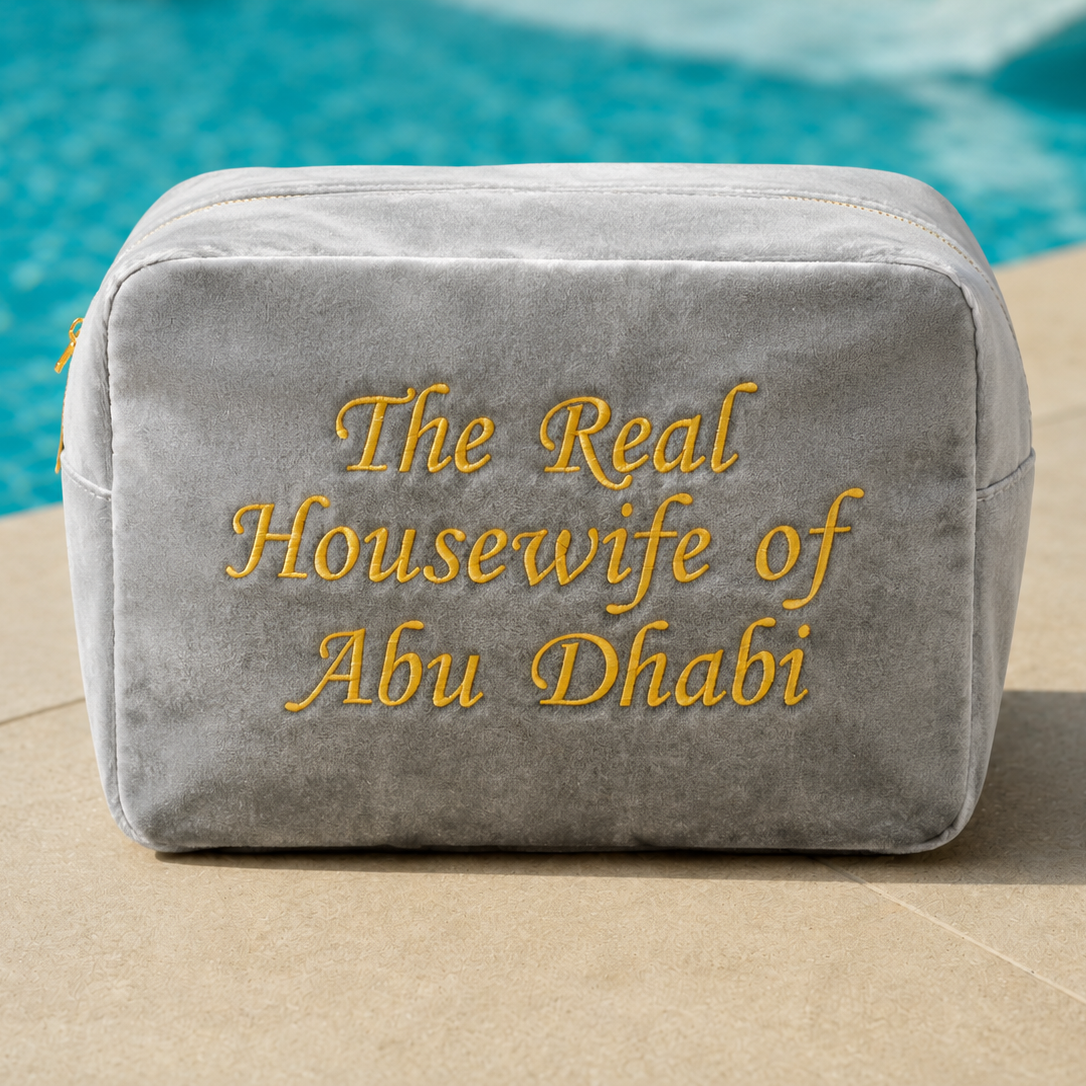 "The Real Housewife of Abu Dhabi" Velvet Pouch,