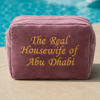 "The Real Housewife of Abu Dhabi" Velvet Pouch,