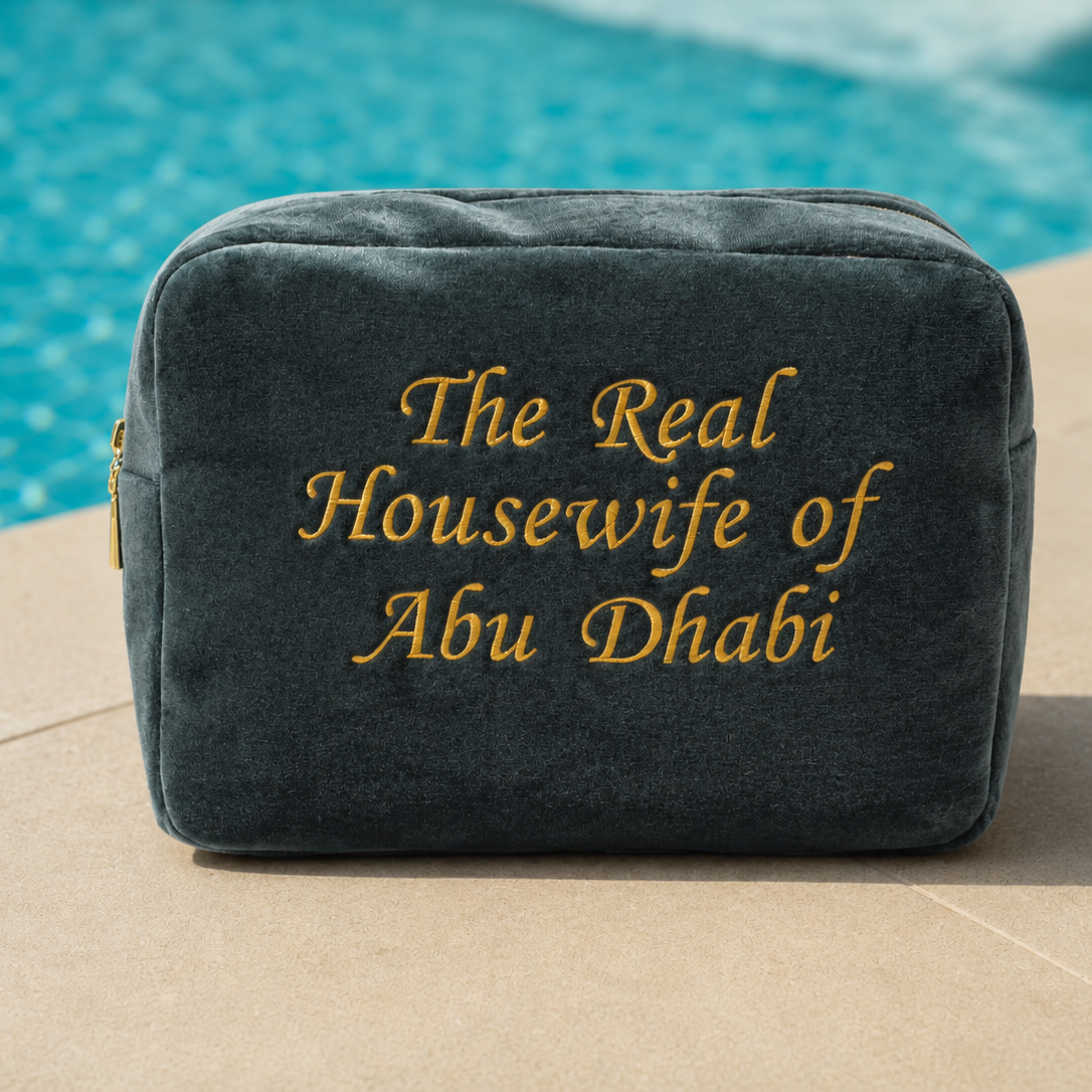 "The Real Housewife of Abu Dhabi" Velvet Pouch,