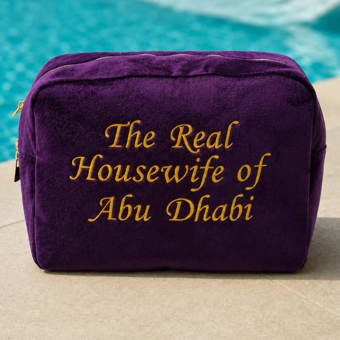 "The Real Housewife of Abu Dhabi" Velvet Pouch,