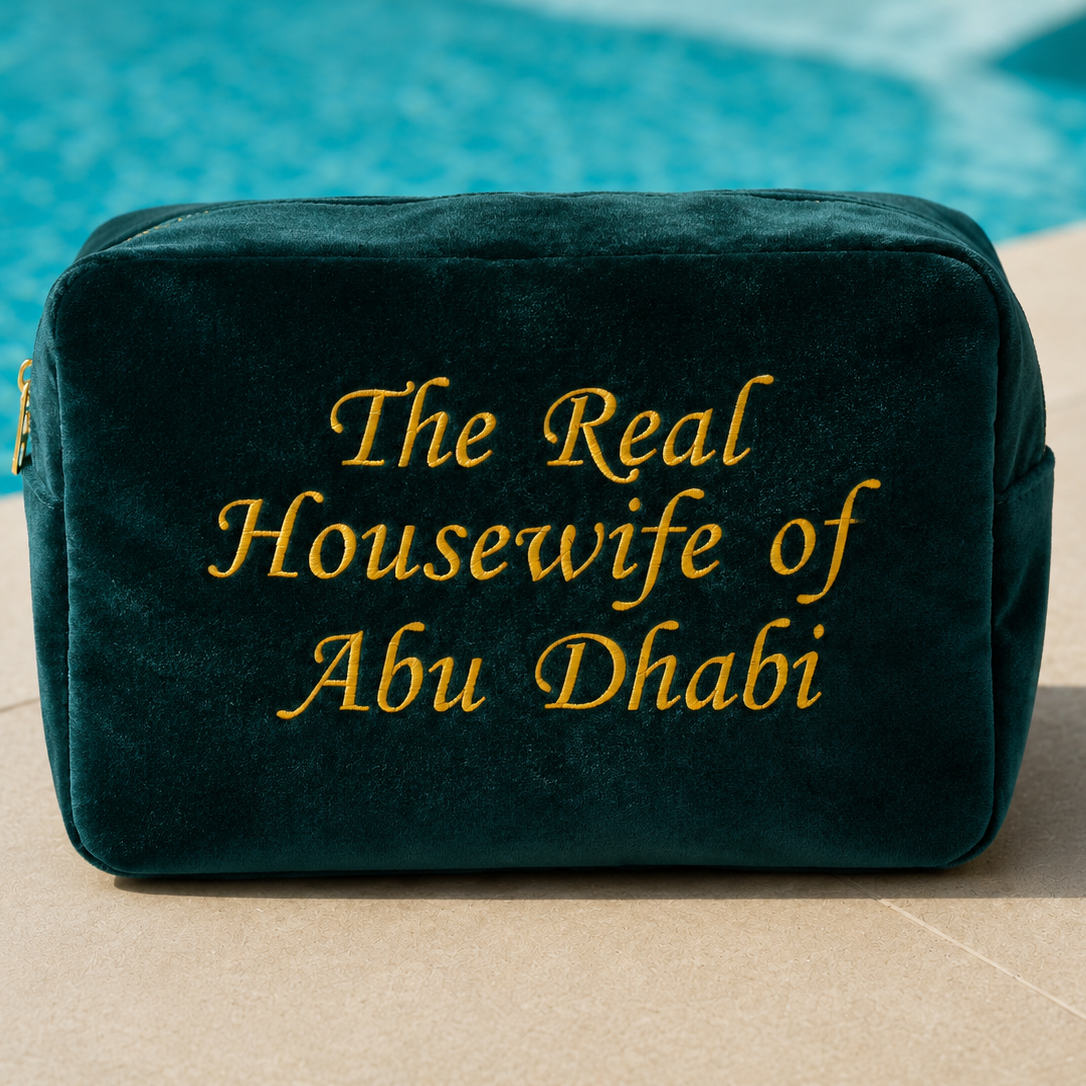 "The Real Housewife of Abu Dhabi" Velvet Pouch,