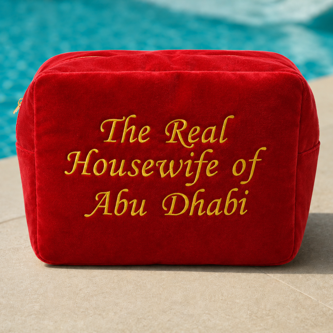 "The Real Housewife of Abu Dhabi" Velvet Pouch,
