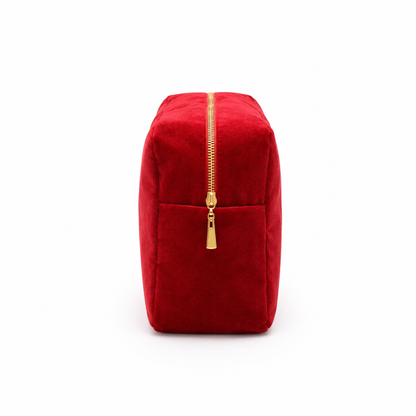 Luxury Personalised Velvet Large Pouch, Bold Edit