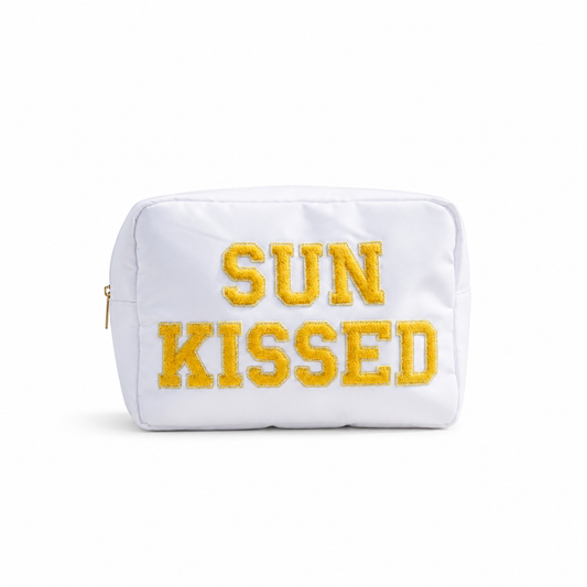 "Sun-Kissed" Large Pouch, White