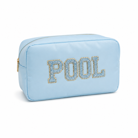 "Pool" Medium Pouch, Baby Blue