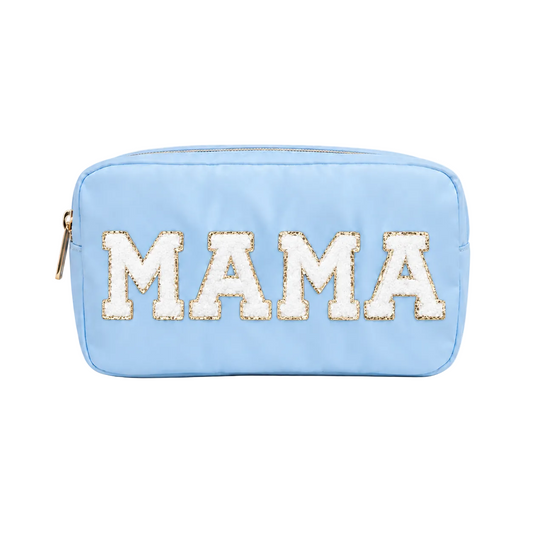 "MAMA" Medium Pouch, Baby Blue