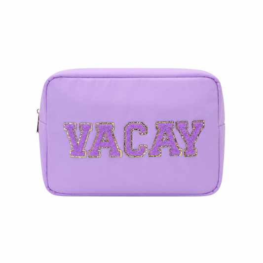 "Vacay" Large Pouch, Lilac