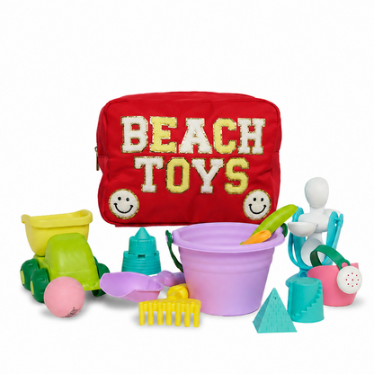 "Pool Toys" Large Pouch, Red