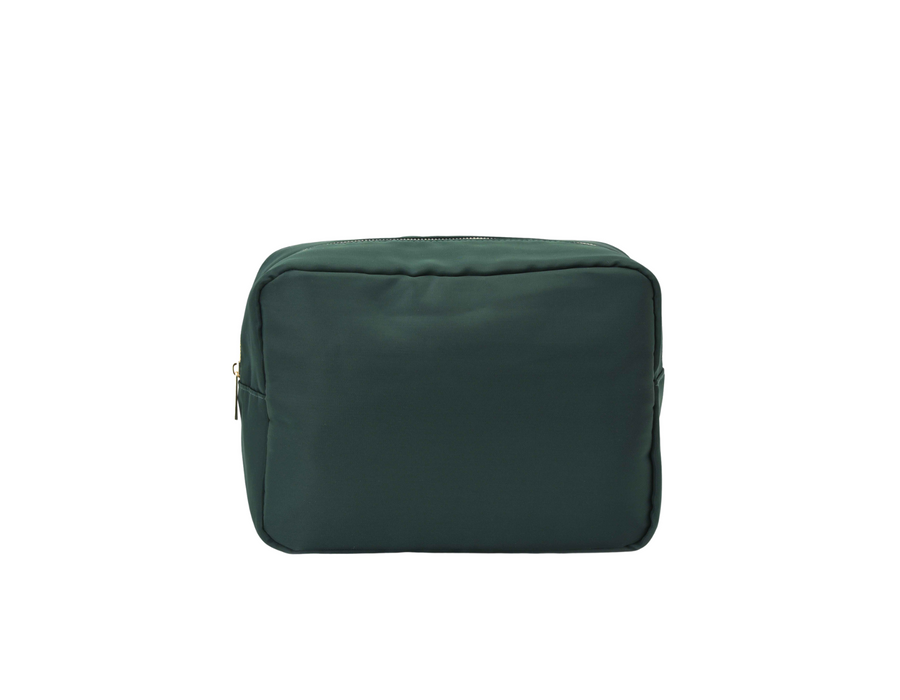 NEW- Personalised Pouch - Large Green Velvet