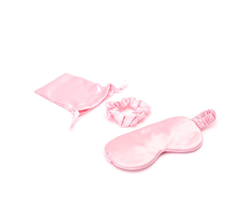 Pink Eye Mask & Scrunchies Gift Set, Personalised