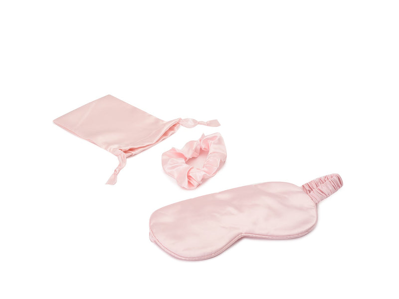 Personalised Baby Pink Eye Mask & Scrunchies Gift Set,