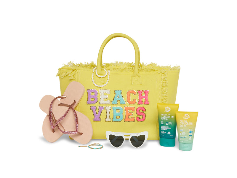 Yellow St Bart’s Tote - “Beach Vibes” Bag