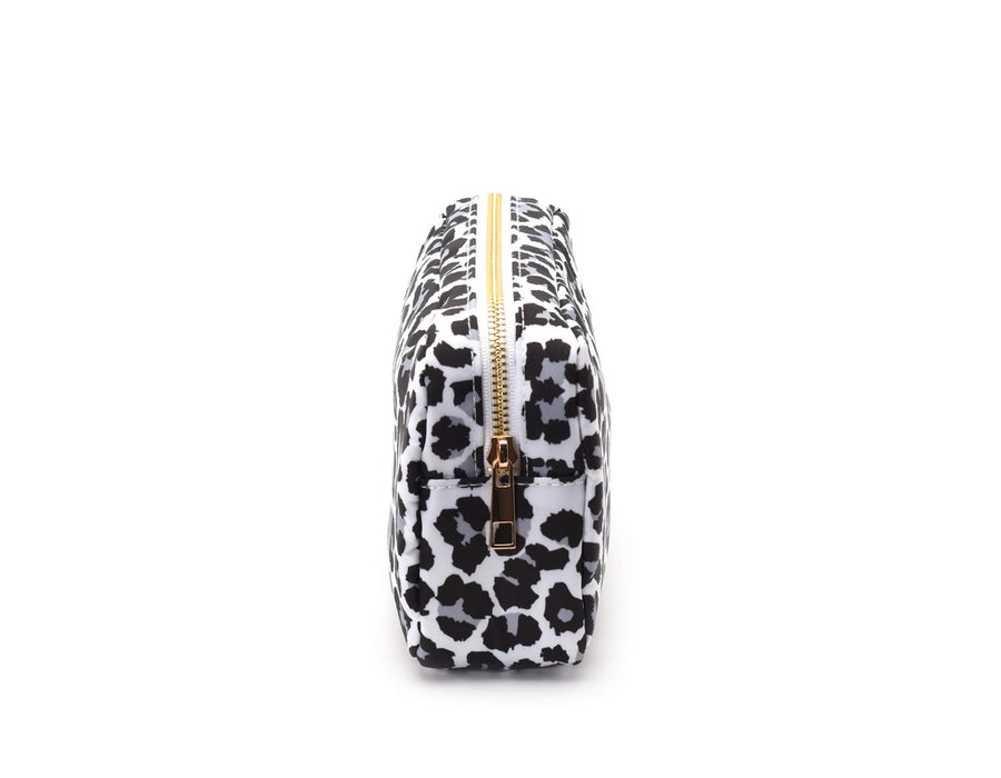 Black & White Animal Print Personalised Pouch - Small
