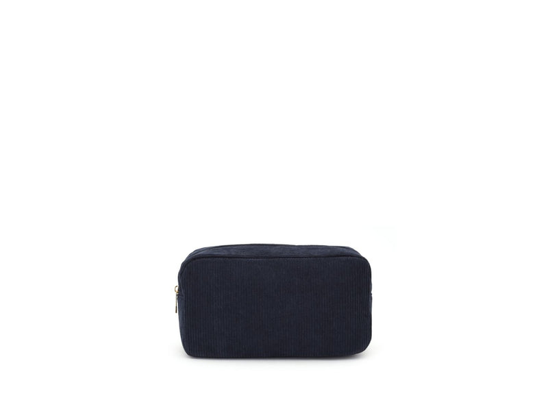 Navy Corduroy Personalised Pouch - Small