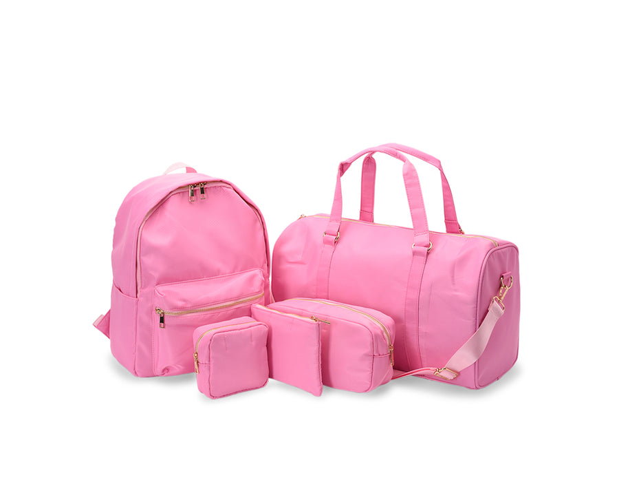 Candy Pink Handle Personalised Lunch Bag