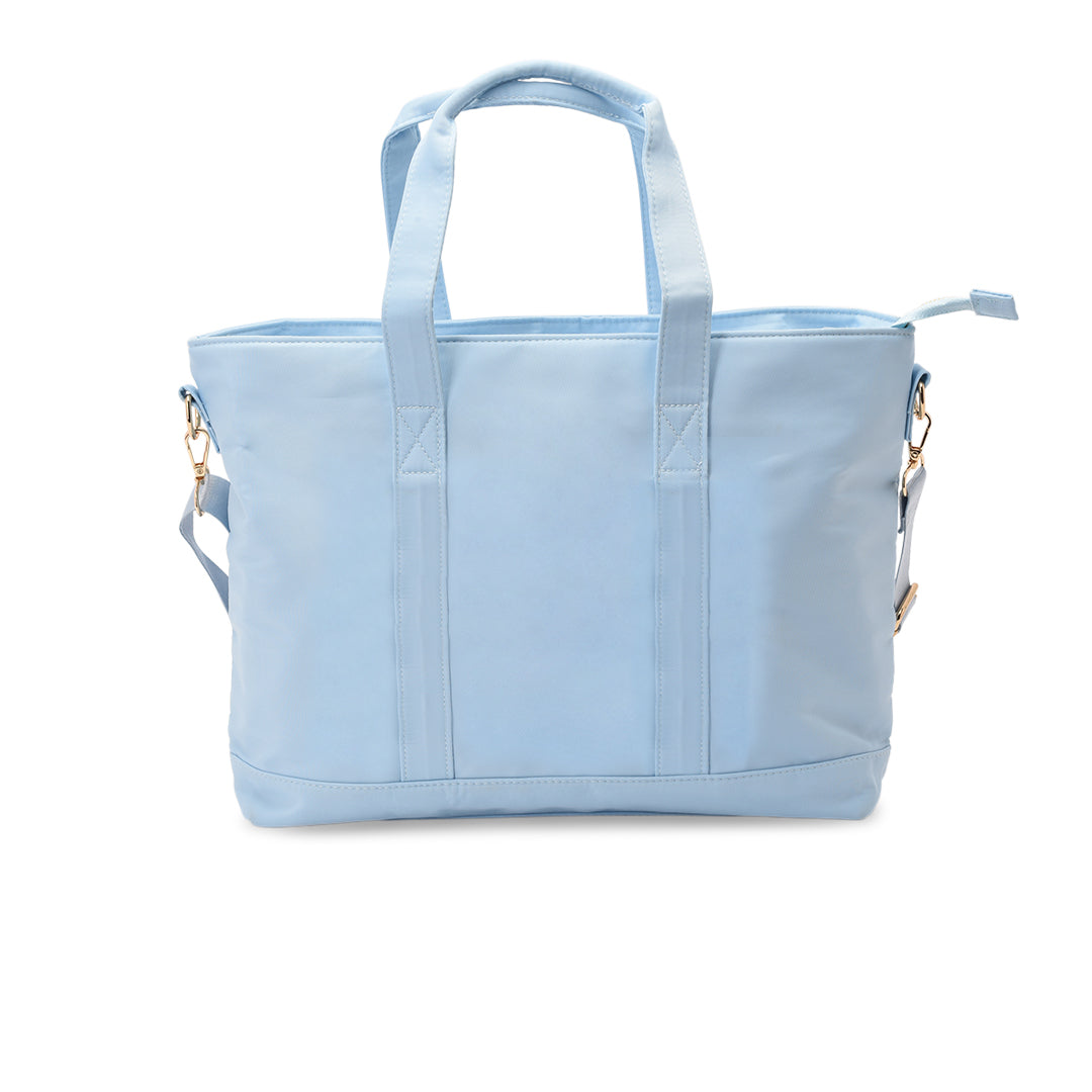 "Baby Stuff" Tote Bag, Baby Blue