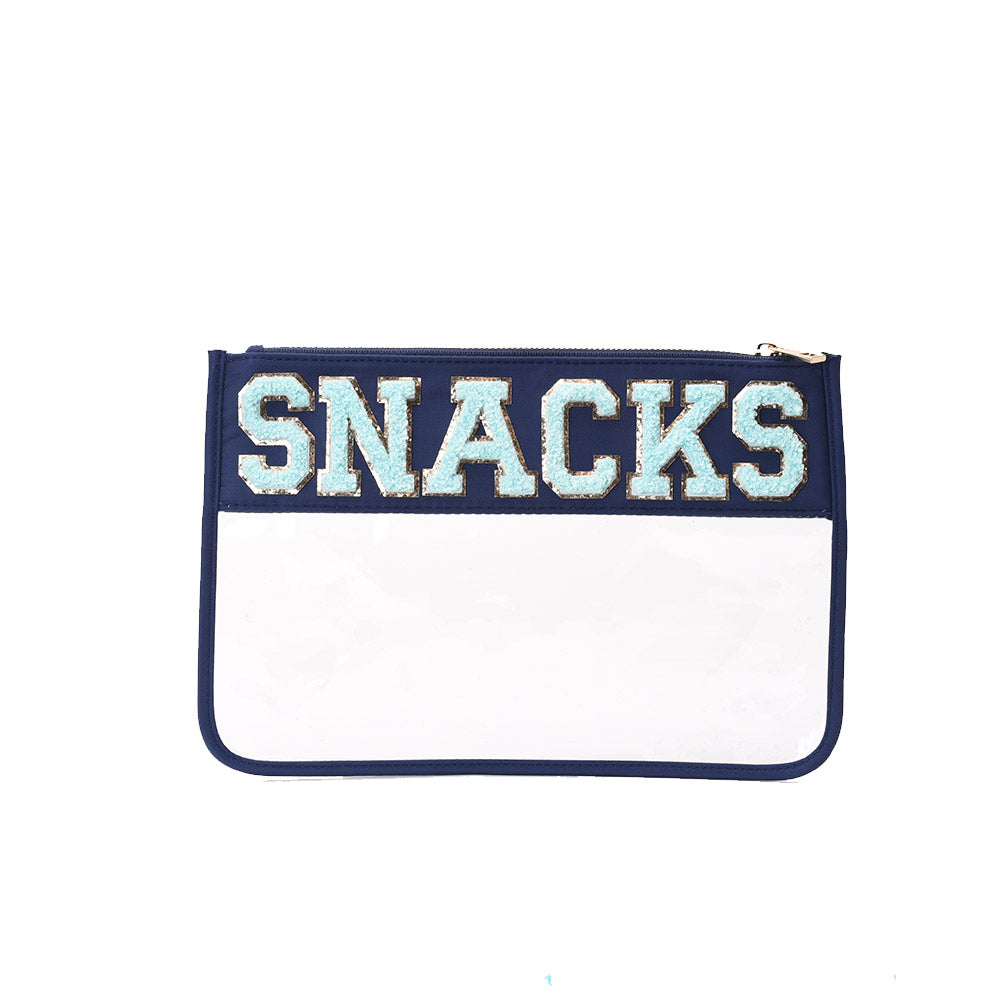 "Snacks" Travel Pouch, Navy