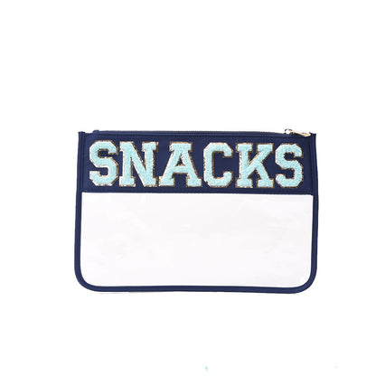 "Snacks" Travel Pouch, Navy