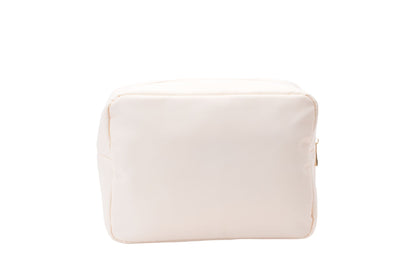 "Mum Stuff" Large Pouch, Cream with Blue Letters