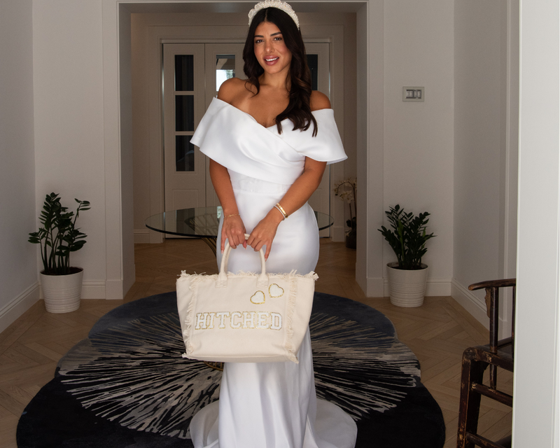 Cream St Bart’s Tote  “Hitched”